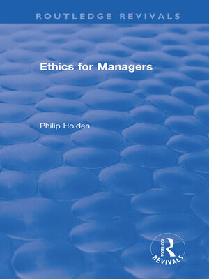 cover image of Ethics for Managers